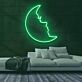 Halbmond mit Gesicht LED-Neonschild Wohnzimmer Schlafzimmer