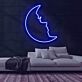 Halbmond mit Gesicht LED-Neonschild Wohnzimmer Schlafzimmer
