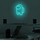 Spielfigur mit Rucksack LED-Neonschild Gamingzimmer Büro