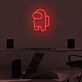 Spielfigur mit Rucksack LED-Neonschild Gamingzimmer Büro
