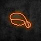 Garnelen-Nigiri als LED-Neonschild