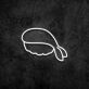 Garnelen-Nigiri als LED-Neonschild