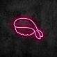 Garnelen-Nigiri als LED-Neonschild