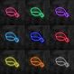 Garnelen-Nigiri als LED-Neonschild