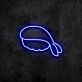 Garnelen-Nigiri als LED-Neonschild