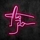 Finger auf den Lippen Geste LED-Neonschild für Bar Club