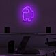 Spielfigur mit Rucksack LED-Neonschild Gamingzimmer Büro