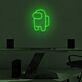 Spielfigur mit Rucksack LED-Neonschild Gamingzimmer Büro