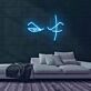 Abstraktes Augenmotiv LED-Neonschild Wohnzimmer Bar