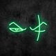 Abstraktes Augenmotiv LED-Neonschild Wohnzimmer Bar