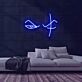 Abstraktes Augenmotiv LED-Neonschild Wohnzimmer Bar