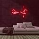 Abstraktes Augenmotiv LED-Neonschild Wohnzimmer Bar