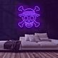 Piraten Totenkopf mit gekreuzten Knochen und Hut LED-Neonschild für Gamingzimmer Bar