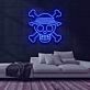 Piraten Totenkopf mit gekreuzten Knochen und Hut LED-Neonschild für Gamingzimmer Bar