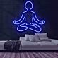 Meditierende Person LED-Neonschild Yoga Studio Wohnzimmer