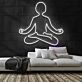 Meditierende Person LED-Neonschild Yoga Studio Wohnzimmer