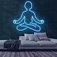 Meditierende Person LED-Neonschild Yoga Studio Wohnzimmer
