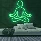 Meditierende Person LED-Neonschild Yoga Studio Wohnzimmer