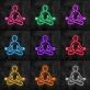 Meditierende Person LED-Neonschild Yoga Studio Wohnzimmer