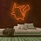 Pikachu Silhouette LED-Neonschild für Gamingzimmer und Kinderzimmer