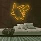 Pikachu Silhouette LED-Neonschild für Gamingzimmer und Kinderzimmer