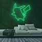 Pikachu Silhouette LED-Neonschild für Gamingzimmer und Kinderzimmer