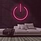 Ein-Aus-Symbol als LED-Neonschild