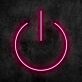 Ein-Aus-Symbol als LED-Neonschild
