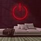 Ein-Aus-Symbol als LED-Neonschild