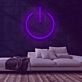Ein-Aus-Symbol als LED-Neonschild