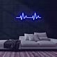Herzschlaglinie LED-Neonschild Wohnzimmer Praxis