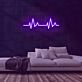 Herzschlaglinie LED-Neonschild Wohnzimmer Praxis