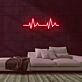 Herzschlaglinie LED-Neonschild Wohnzimmer Praxis