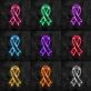 Schleifenband Symbol LED-Neonschild für Gesundheit