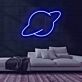 Planet mit Ring LED-Neonschild Wohnzimmer Bar
