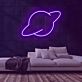 Planet mit Ring LED-Neonschild Wohnzimmer Bar