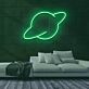 Planet mit Ring LED-Neonschild Wohnzimmer Bar