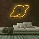 Planet mit Ring LED-Neonschild Wohnzimmer Bar
