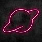 Planet mit Ring LED-Neonschild Wohnzimmer Bar