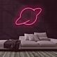 Planet mit Ring LED-Neonschild Wohnzimmer Bar