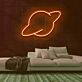 Planet mit Ring LED-Neonschild Wohnzimmer Bar