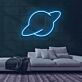 Planet mit Ring LED-Neonschild Wohnzimmer Bar