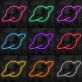 Planet mit Ring LED-Neonschild Wohnzimmer Bar