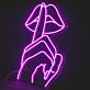 Finger vor Lippen LED-Neonschild für Bar Club