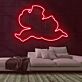 fliegender Engel LED-Neonschild Wohnzimmer Bar