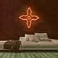 Ninja Wurfstern LED-Neonschild Gaming Wohnzimmer