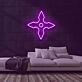 Ninja Wurfstern LED-Neonschild Gaming Wohnzimmer