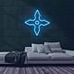 Ninja Wurfstern LED-Neonschild Gaming Wohnzimmer