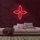 Ninja Wurfstern LED-Neonschild Gaming Wohnzimmer