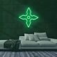 Ninja Wurfstern LED-Neonschild Gaming Wohnzimmer